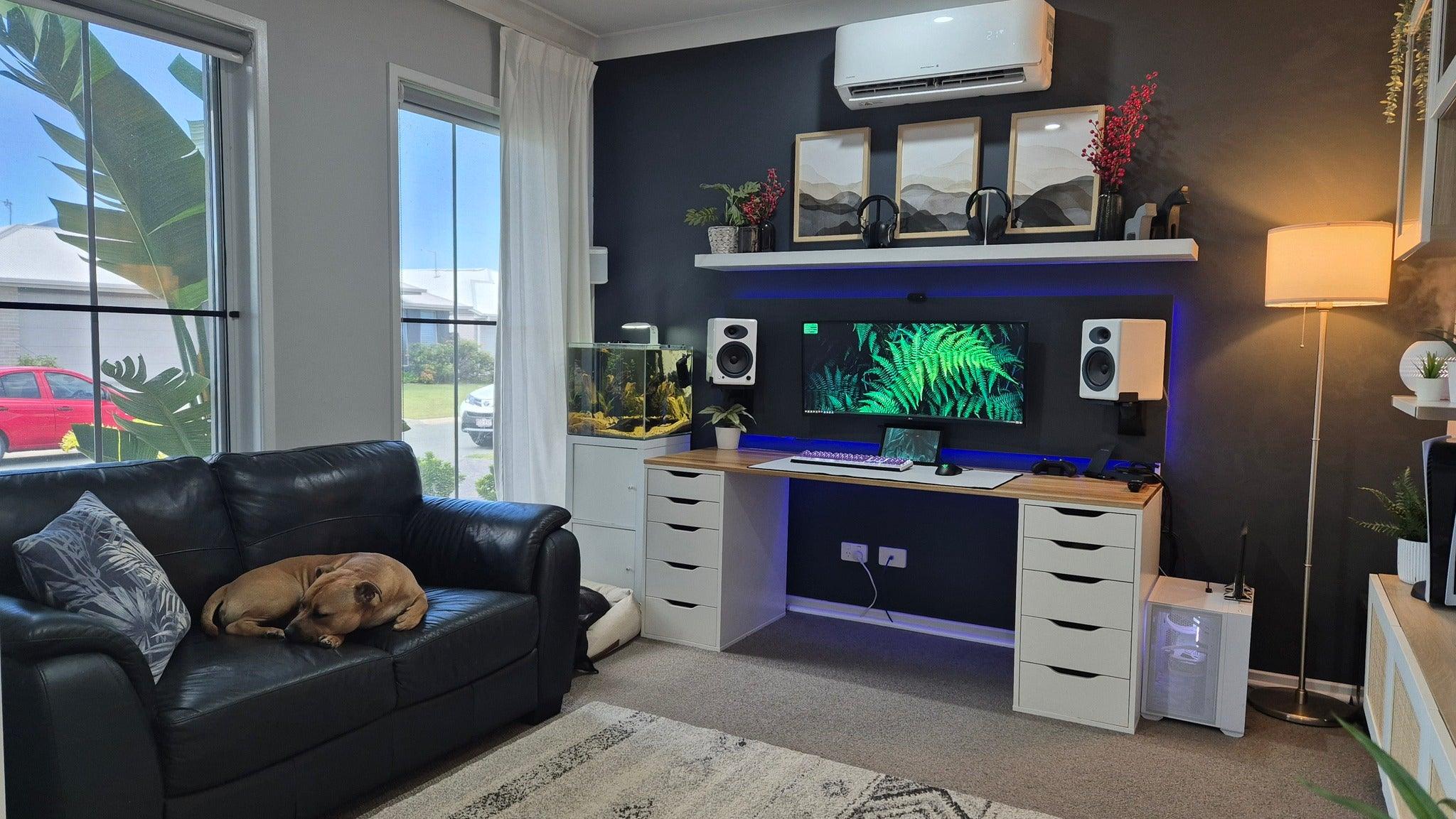 Gợi ý cách kết hợp góc setup cá nhân trong không gian phòng khách - HyperWork