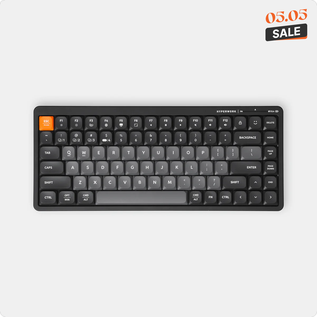 Bàn phím không dây HyperWork SilentKey Mini | TS01M