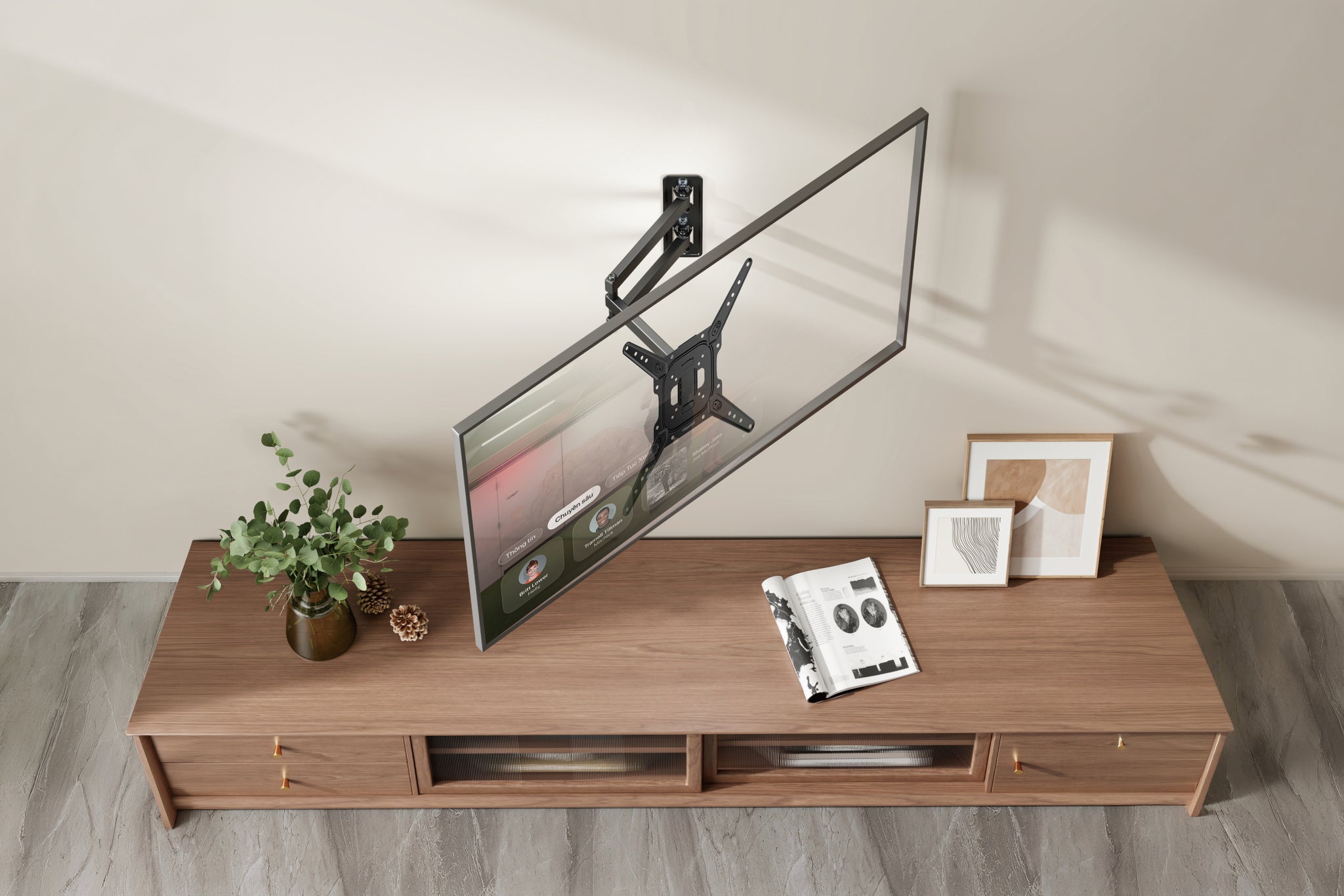 Bộ sưu tập 4 mẫu giá treo tivi HyperWork TVF01, TVF02, TVF03 và TVF04 cho nhiều nhu cầu lắp đặt khác nhau