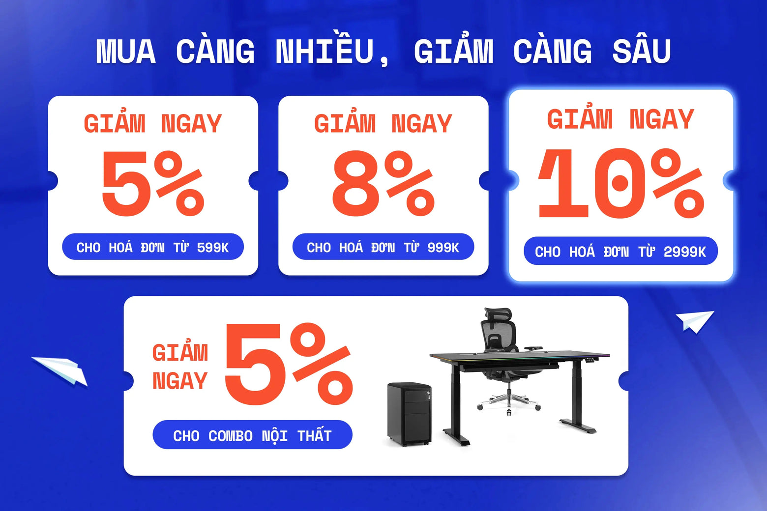 Giảm 10% cho hoá đơn từ 2.999K