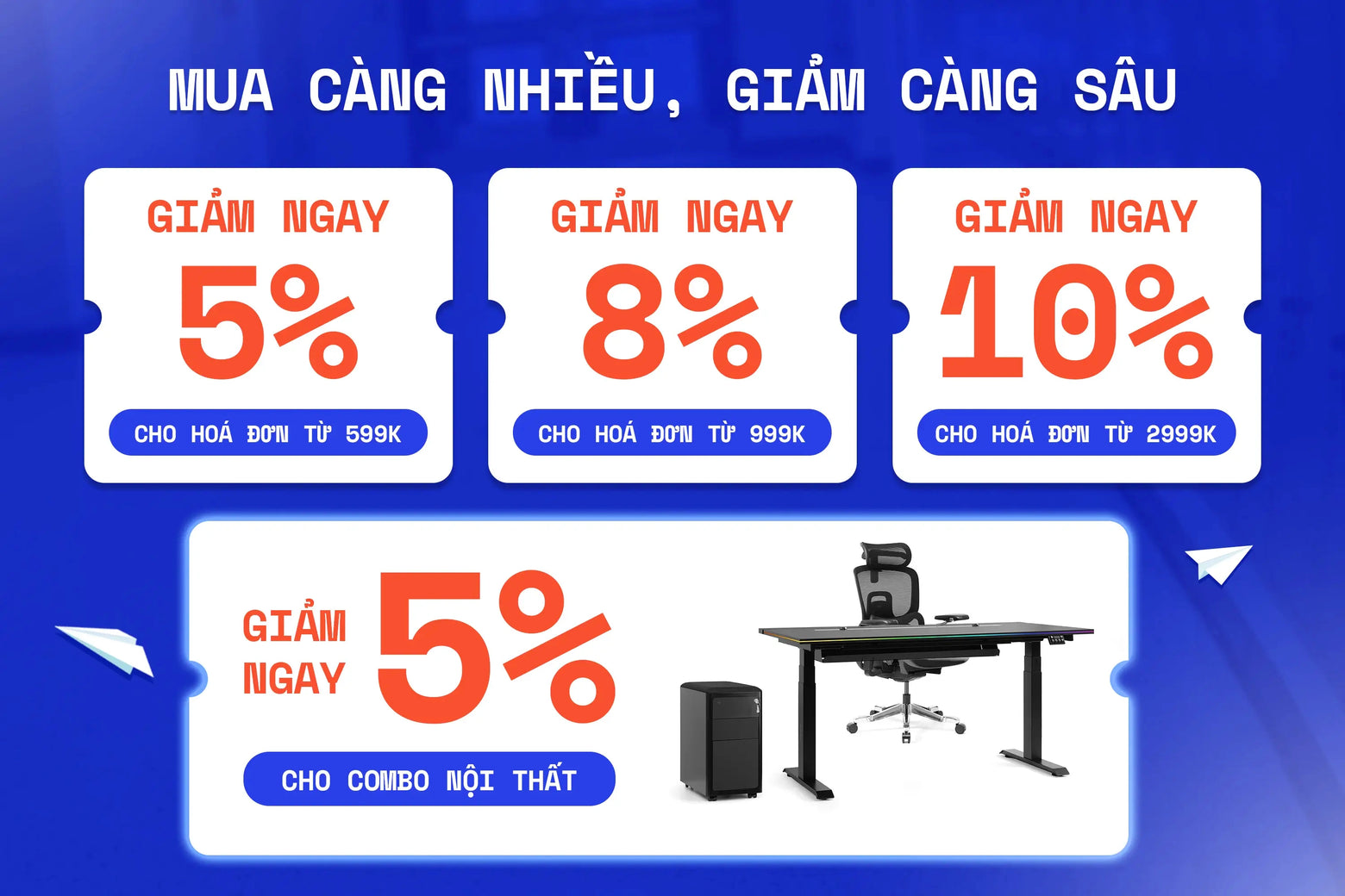Ưu đãi đặc biệt: Giảm 5% cho combo nội thất