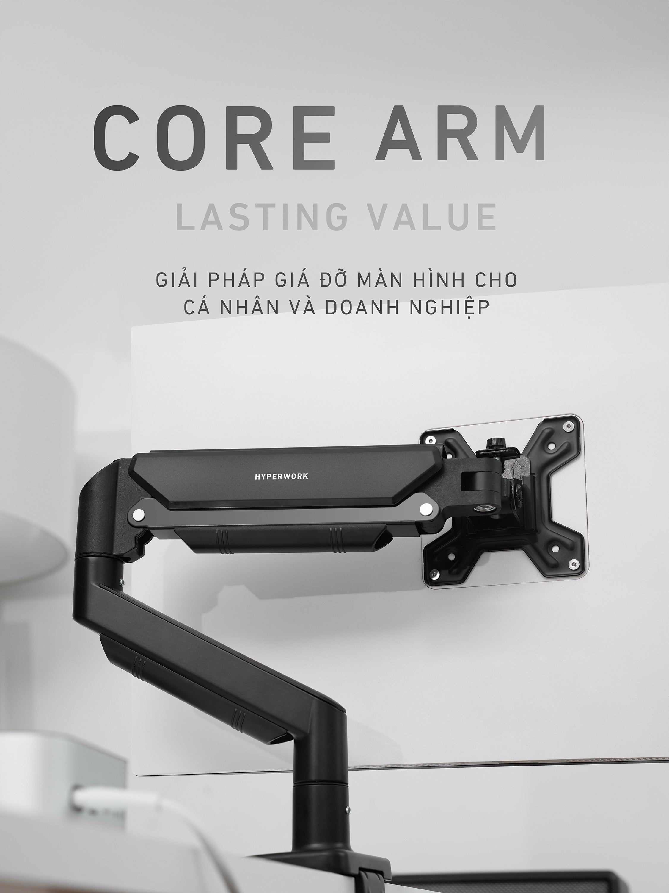Arm đôi màn hình, giá đỡ đôi máy tính HyperWork